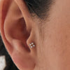 Ania Haie Silver Sparkle Cross Barbell Single Earring