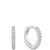 Ania Haie Silver Sparkle Huggie Hoop Earrings