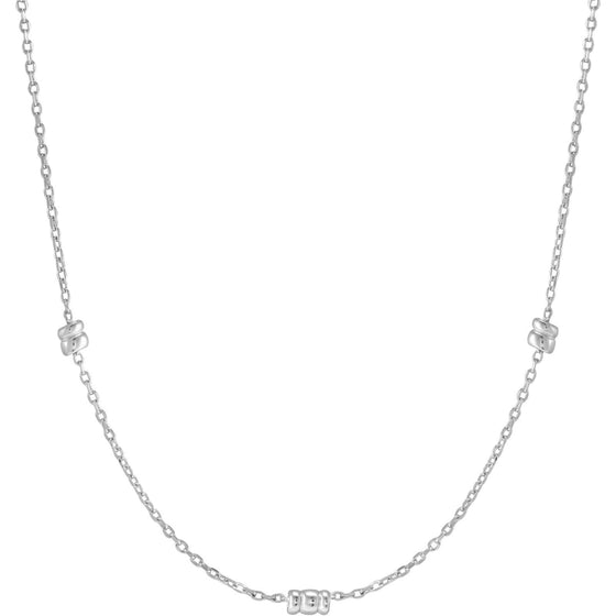 Ania Haie Smooth Operator Silver Smooth Twist Chain Necklace
