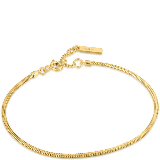Ania Haie Smooth Operator Snake Chain Gold Bracelet