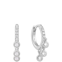 ania-haie-starlit-drops-silver-trio-drop-huggie-hoop-bracelets