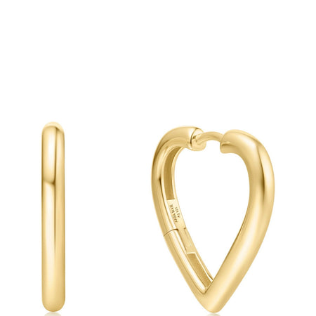 Ania Haie Sunny Sparkler Gold Heart Hoop Earrings