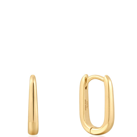 Ania Haie Sunshine Chaser Gold Rounded Oval Hoop Earrings