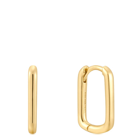 Ania Haie Sunshine Chaser Gold Oval Hoop Earrings