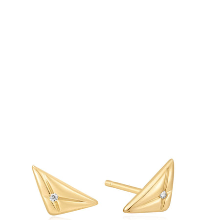 Ania Haie Sunshine Chaser Gold Triangle Kiss Stud Earrings