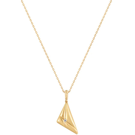 Ania Haie Sunshine Chaser Gold Triangle Pendant Necklace