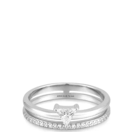 Ania Haie Sunshine Chaser Silver Double Ring