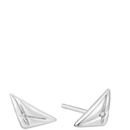 Ania Haie Sunshine Chaser Silver Triangle Kiss Stud Earrings