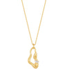 Ania Haie Taking Shape Gold Twisted Wave Drop Pendant Necklace