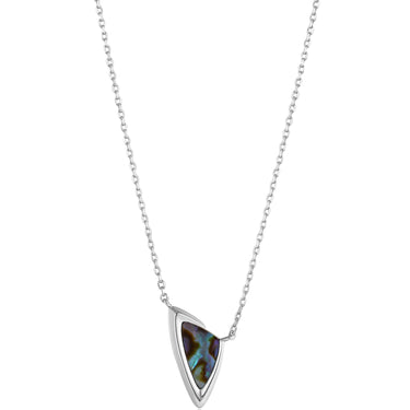 Ania Haie Tough Love Silver Arrow Abalone Pendant Necklace