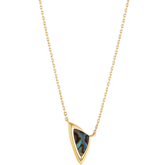 Ania Haie Tough Love Gold Arrow Abalone Pendant Necklace