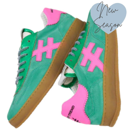 Another Trend Green & Pink Sneakers