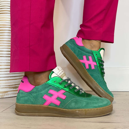 Another Trend Green & Pink Sneakers