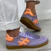 Another Trend Lilac & Orange Suede Sneakers