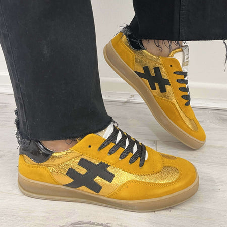 Another Trend Mustard & Black Sneakers