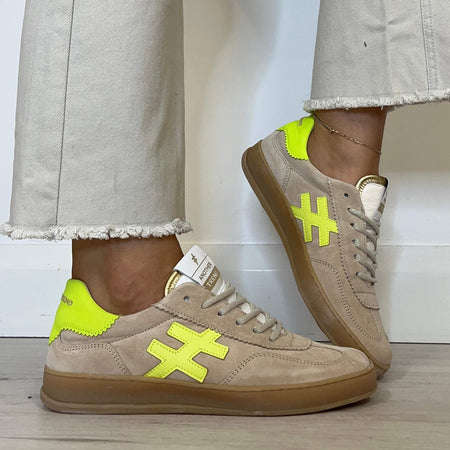 Another Trend Nude & Lime Sneakers