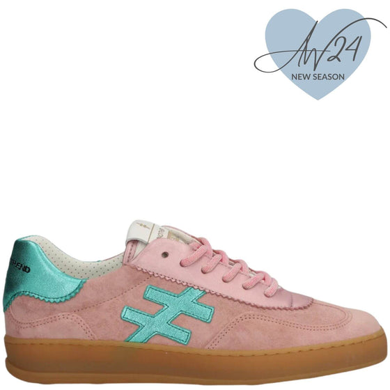 Another Trend Pink & Turquoise Suede Sneakers