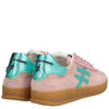 Another Trend Pink & Turquoise Suede Sneakers