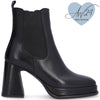 Alpe Black Leather Platform Boots