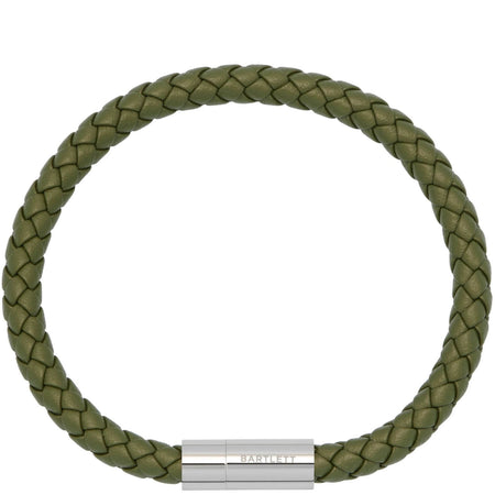 Bartlett Gents Khaki Leather Cord Bracelet