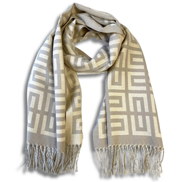 beige-geometric-patterned-tassel-scarf