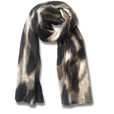ladies cosy scarf in leopard print