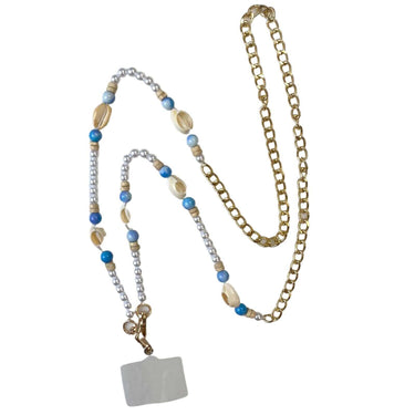 beige-pearl-shell-blue-beaded-phone-chain