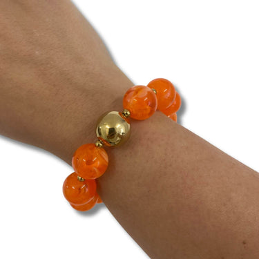 BeJeweled At Soul Chunky Orange Bead Bracelet