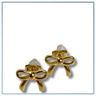 Gold Bow Stud Earrings
