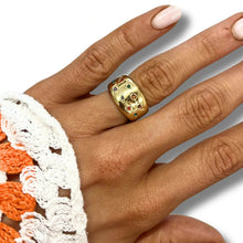 BeJeweled At Soul Multi Coloured Crystal Gold Ring