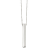 ladies silver drop vertical bar necklace which can be engraved