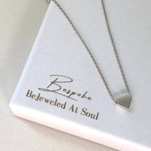 BeJeweled Bespoke Silver Single Heart Necklace