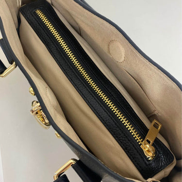 Black Leather Small Rectangle Grab Bag