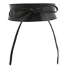 Black Leather Wrap Around Waist Belt