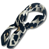 ladies black and cream leopard design neck scarf