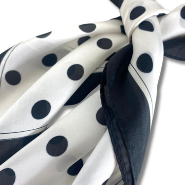 black-white-polka-dot-print-neck-scarf