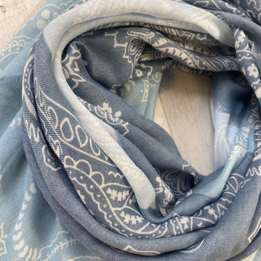 Blue Paisley Pattern Scarf