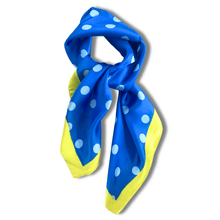 Blue & Yellow Polka Dot Neck Scarf