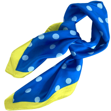 Blue & Yellow Polka Dot Neck Scarf