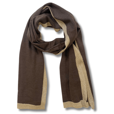 brown-fine-knit-gold-edged-scarf