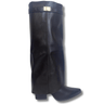 ladies-dark-brown-foldover-knee-high-boots