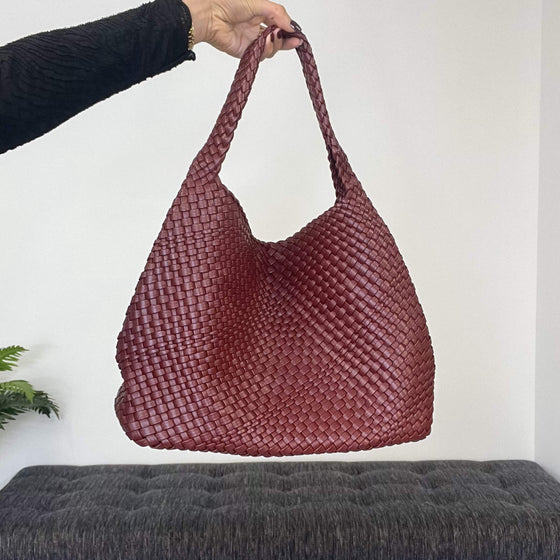 burgundy-woven-2-in-1-shoulder-bag