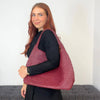 burgundy-Woven 2 IN 1 Shoulder Bag