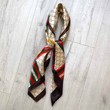 Candy Brown & Beige Neck Scarf