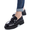 Carmela Black Patent Leather Chunky Loafers