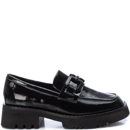 Carmela Black Patent Leather Chunky Loafers