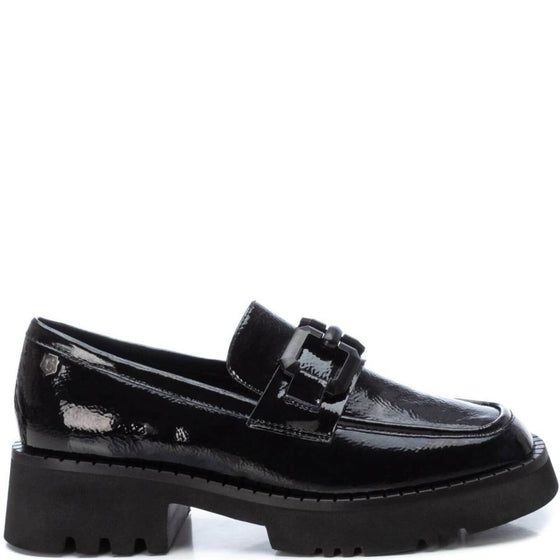 Carmela Black Patent Leather Chunky Loafers 161124