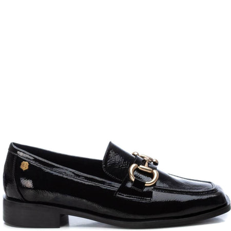 Carmela Black Patent Leather Square Toe Loafers