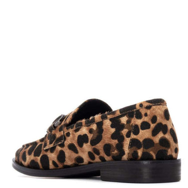 Leopard print shoe on a white background