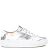 Carmela Silver Leather Flat Form Sole Sneakers